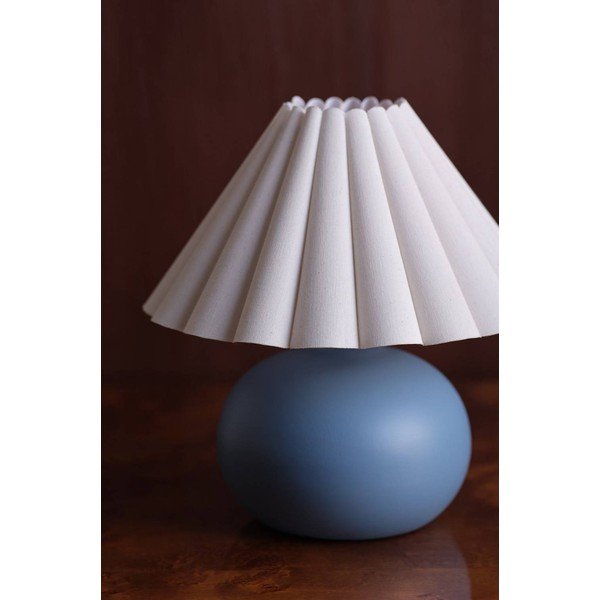 Balta/zila keramikas galda lampa (augstums 34 cm) Crasso – Jotex-image-2