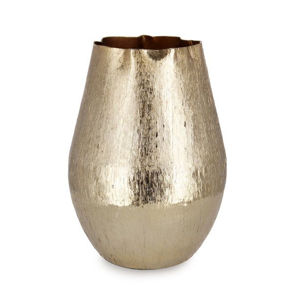 Zelta krāsas alumīnija rokām darināta vāze (augstums 38 cm) Brighty – Bizzotto