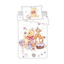 Balta kokvilnas bērnu gultas veļa bērnu gultiņai 100x135 cm WTP "Birthday party" – Jerry Fabrics