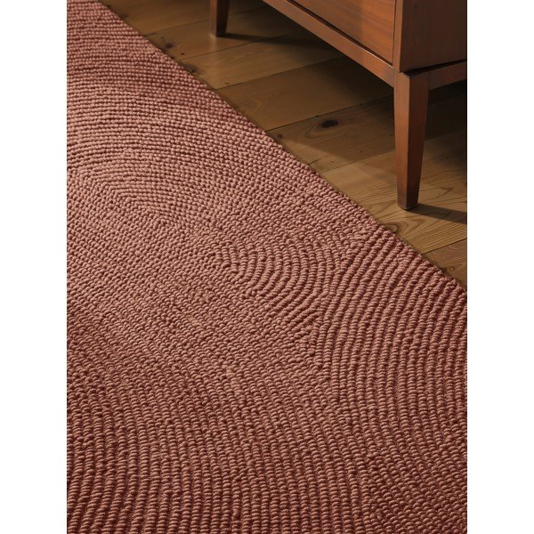 Terakotas oranžs ar rokām darināts vilnas celiņa paklājs 80x200 cm Calmio – Hanse Home-image-1