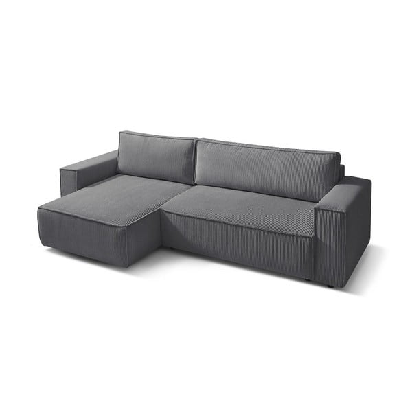 Tumši pelēks velveta salokāms stūra dīvāns (ar maināmu stūri) Nihad – Bobochic Paris-image-4