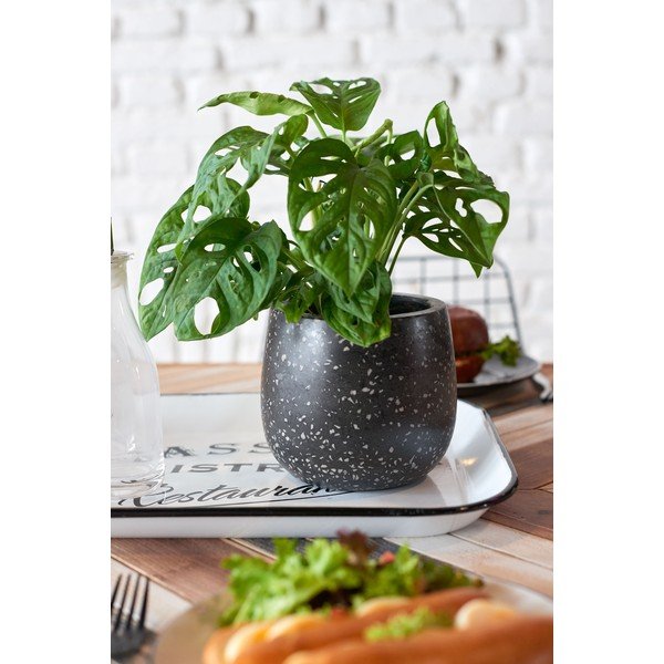 Melni pelēks betona puķu pods Kave Home Braydon-image-3