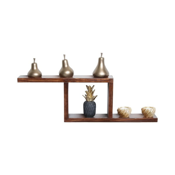 Dabīga toņa daudzlīmeņu egles masīvkoka sienas plaukts 17 cm Linn – Kalune Design-image-3