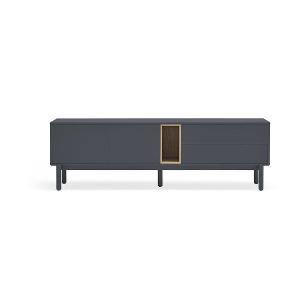 Tumši pelēks TV galds 180x56 cm Corvo – Teulat