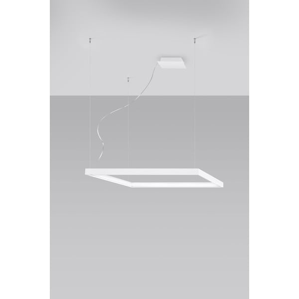 Balta LED piekaramā lampa 80x80 cm Aura – Nice Lamps