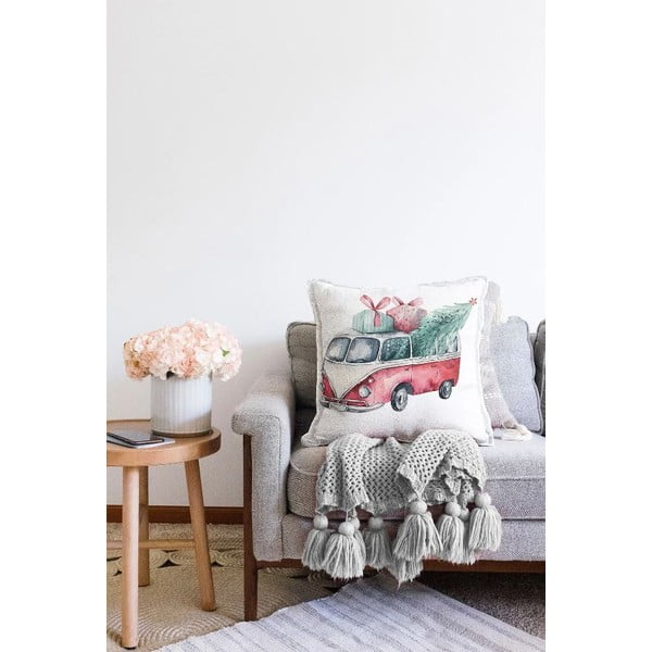 Spilvendrāna ar Ziemassvētku motīvu 43x43 cm – Mila Home-image-2