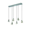 Sudraba krāsas LED piekaramā lampa ar stikla abažūru Verano – Trio Select