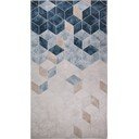 Tumši zils/krēmkrāsas mazgājams paklājs 150x80 cm – Vitaus