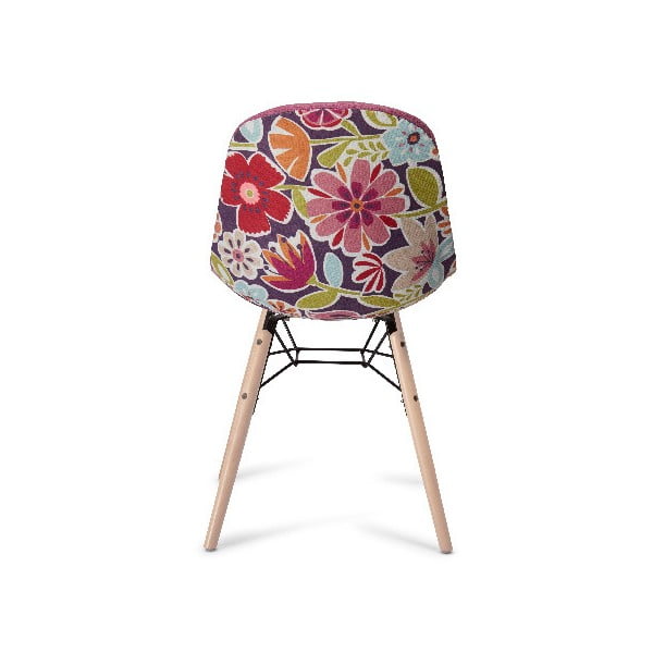 Rozā ēdamistabas krēsls ar dižskābarža koka kājām Furnhouse Sun