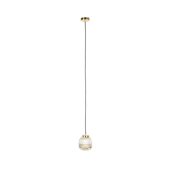 Piekaramā lampa zelta krāsā ar stikla abažūru ø 15 cm Robin – White Label