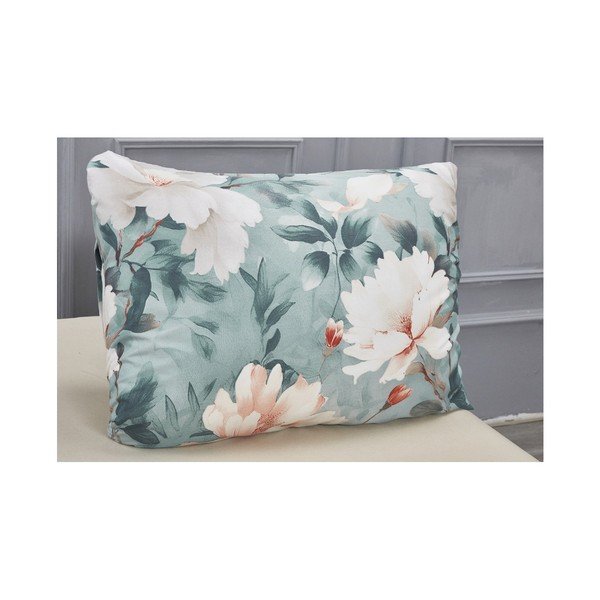 Tirkīzzila vienguļamā gultas veļa no mikrosatīna 140x200 cm Selma – My House-image-3