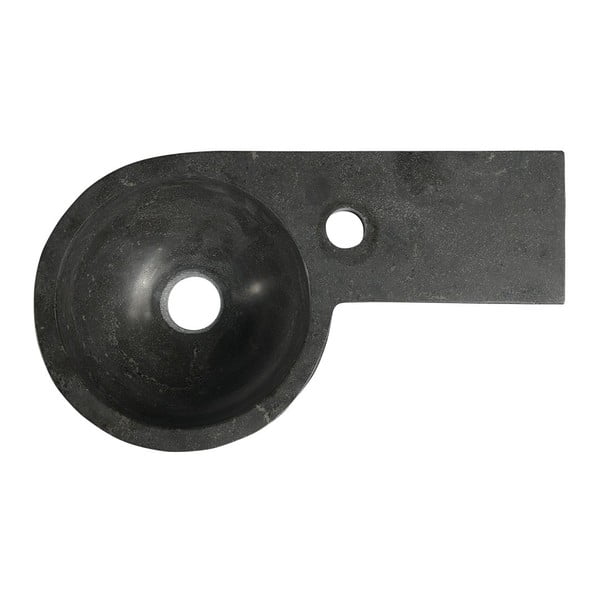 Melna akmens tualetes izlietne 40x23 cm Blok – Sapho-image-2