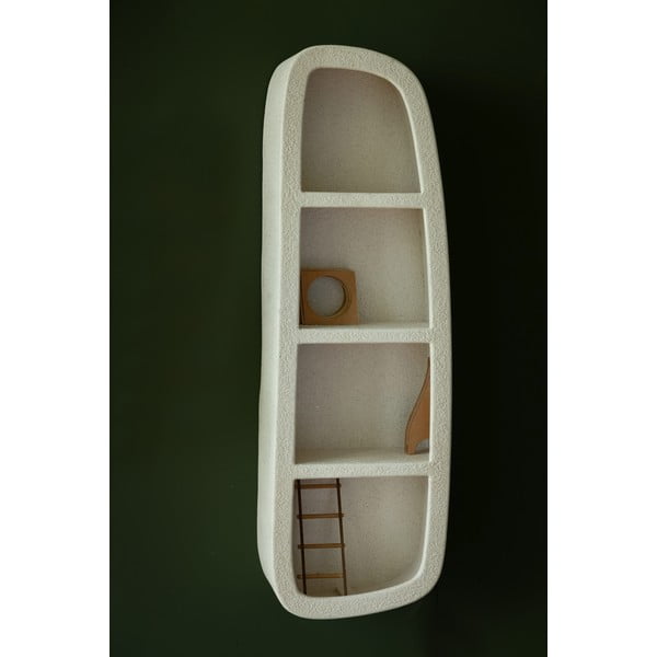 Krēmkrāsas daudzlīmeņu sienas plaukts 38 cm Veda – Dutchbone-image-2