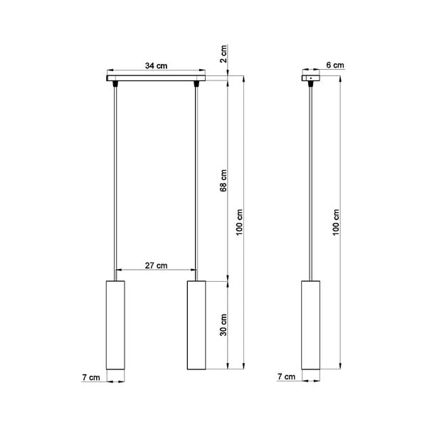 Betona griestu lampa Sollux Fadre, garums 34 cm-image-3