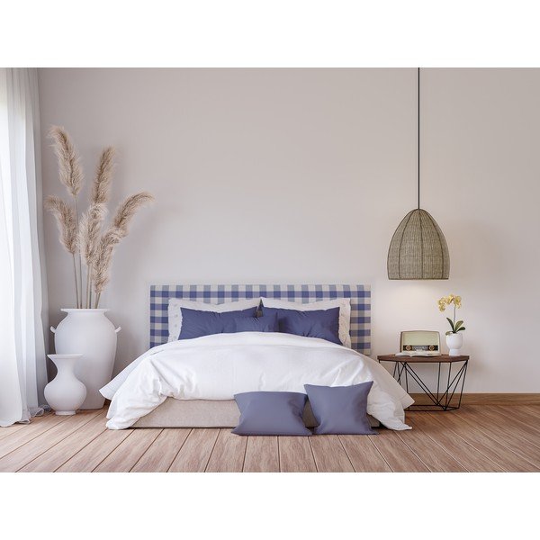 Zils polsterēts gultas galvgalis 165x52 cm Billie – Really Nice Things-image-1