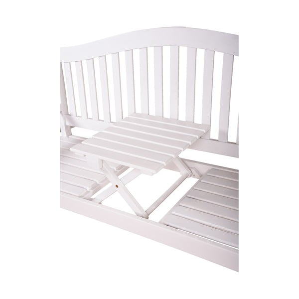 Balts masīvkoka dārza sols Singapore – Garden Pleasure-image-3