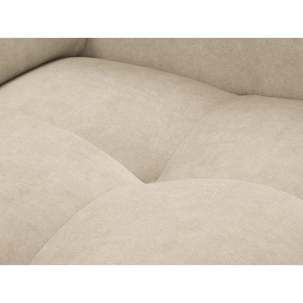 Bēšs samta stūra dīvāns Milo Casa Nico, kreisais stūris-image-1