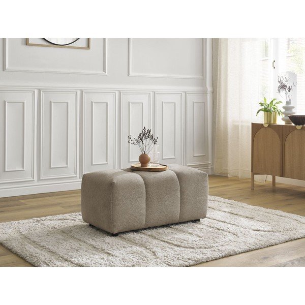 Bēšs kāju soliņš no šenila auduma Roxelane – Bobochic Paris-image-4