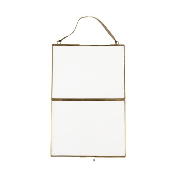 Zelta krāsas metāla piekarināms foto rāmis 20x15 cm – Rex London-image-2