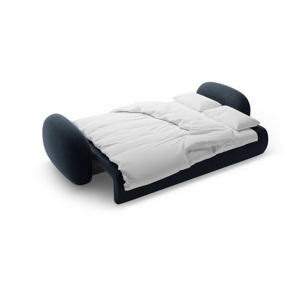 Tumši zils salokāms/ar uzglabāšanas vietu dīvāns no šenila auduma 262 cm Tonale – Cosmopolitan Design-image-4