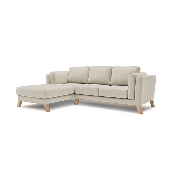 Bēšs stūra dīvāns Bobochic Paris Seattle, kreisais stūris-image-3