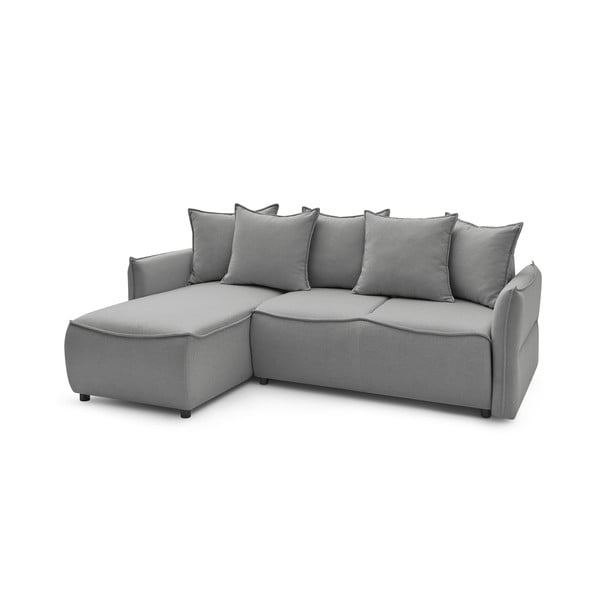 Gaiši pelēks salokāms stūra dīvāns (ar kreiso stūri) Leon – Bobochic Paris-image-3