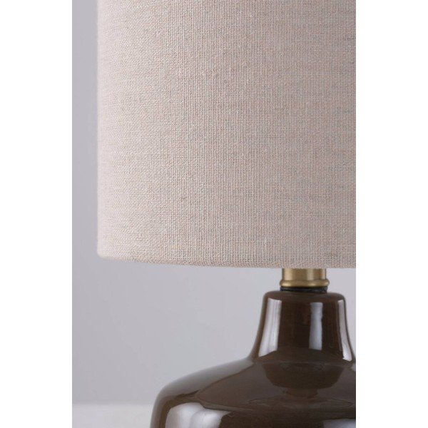 Brūna/krēmkrāsas keramikas galda lampa (augstums 29 cm) Laila – Jotex-image-3