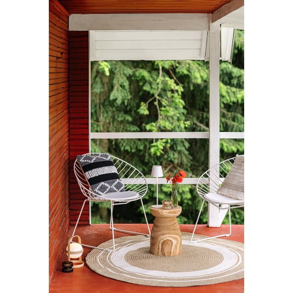 Apaļš āra paklājs dabīgā tonī ø 150 cm – NORTHRUGS-image-3