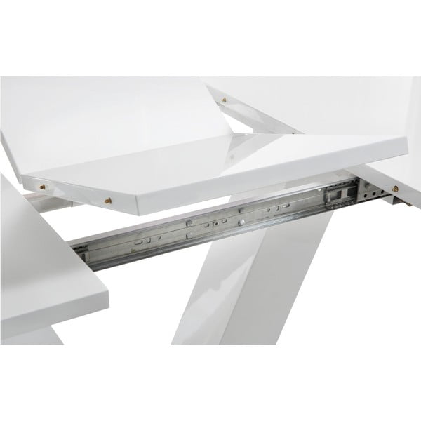 Spīdīgs izvelkams ēdamgalds ar papildu galda virsmu 90x140 cm Aaron – Støraa-image-3