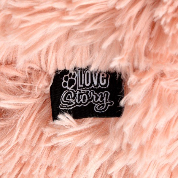 Gaiši rozā gulta suņiem ø 55 cm – Love Story-image-3