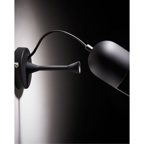 Melna sienas lampa Lucilla – Kave Home-image-2