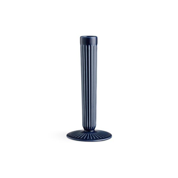 Tumši zils keramikas sveču turētājs Kähler Design Hammershoi, augstums 20 cm