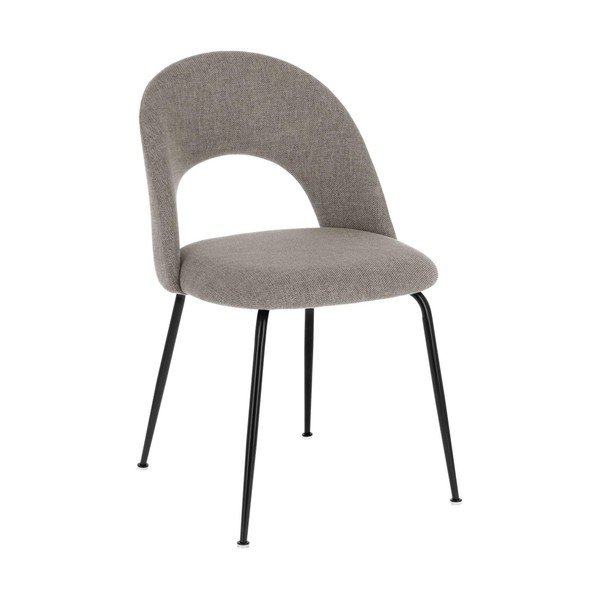 Pelēks polsterēts pusdienu krēsls Mahalia – Kave Home
