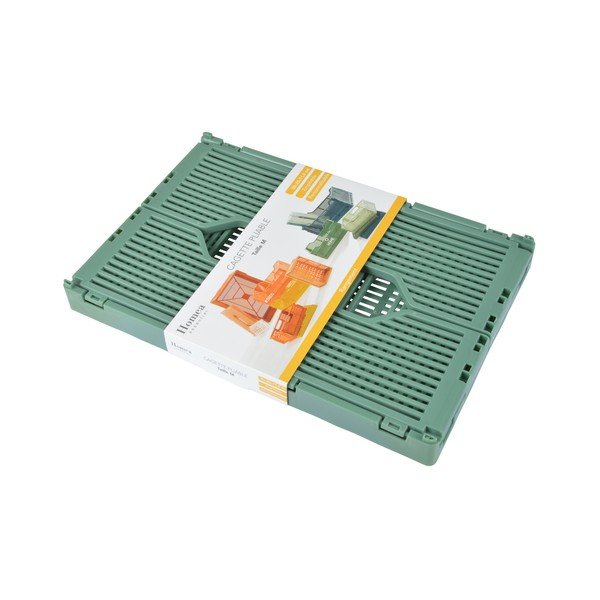 Gaiši zaļa plastmasas uzglabāšanas kaste 30x20x11.5 cm – Homéa-image-2