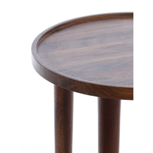 Akācijas masīvkoka apaļš sānu galdiņš ø 49 cm Qiano – Light & Living-image-4