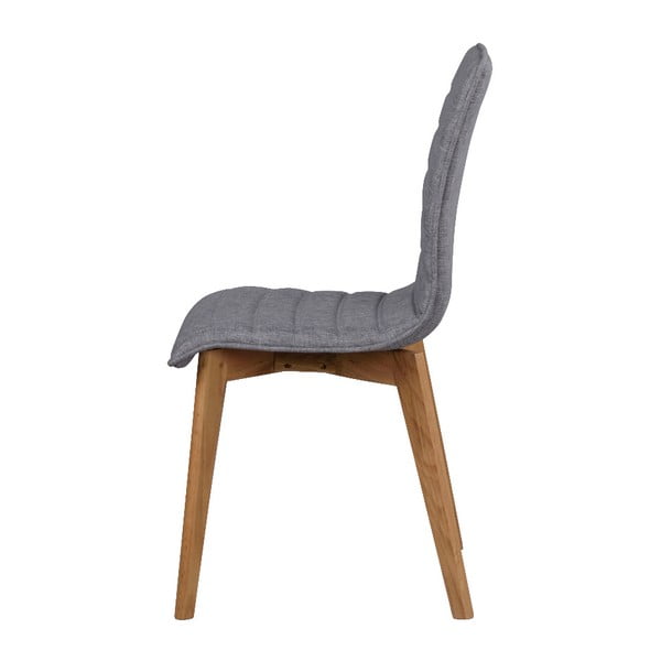 Pelēks ēdamistabas krēsls ar brūnām kājām Rowico Grace-image-2