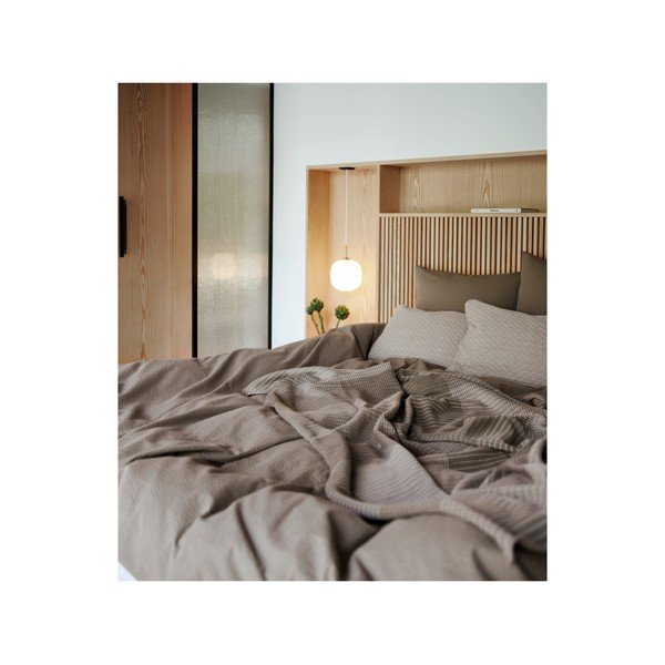 Bēšs kokvilnas un vilnas maisījuma spilvens Södahl Wave Knit, 40 x 60 cm-image-4