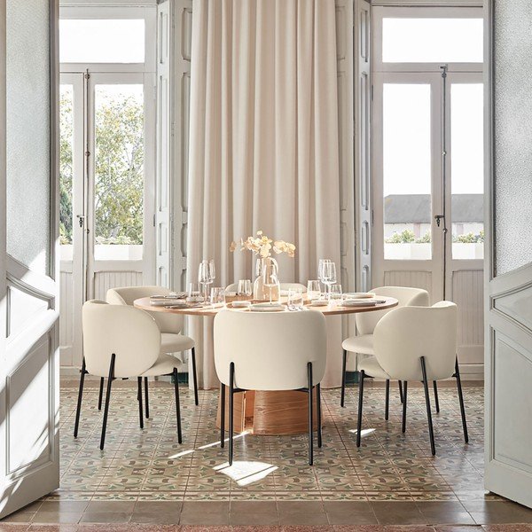 Apaļš ēdamgalds ar oškoka imitāciju ø 157 cm Cep – Teulat-image-3