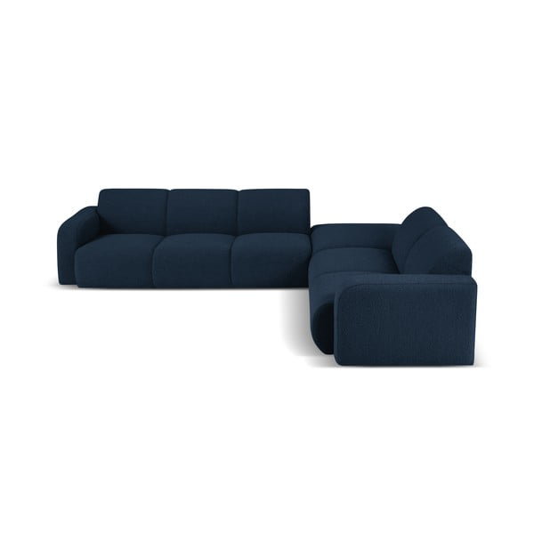 Tumši zils stūra dīvāns no buklē auduma (ar labo stūri) Molino – Micadoni Home