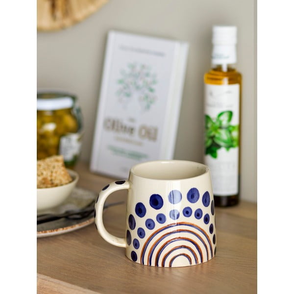 Tumši zila/bēša māla krūze 515 ml Shama – Bloomingville-image-1