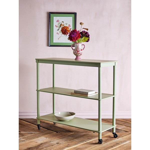 Zaļš plaukts uz riteņiem 102x91x36 cm Harald – Bloomingville-image-1