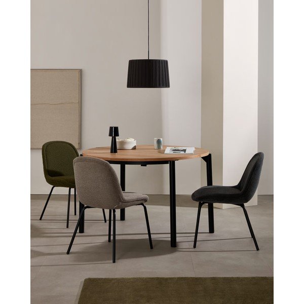 Apaļš izvelkams ēdamgalds ar ozolkoka imitāciju ø 120 cm Montuiri – Kave Home-image-1