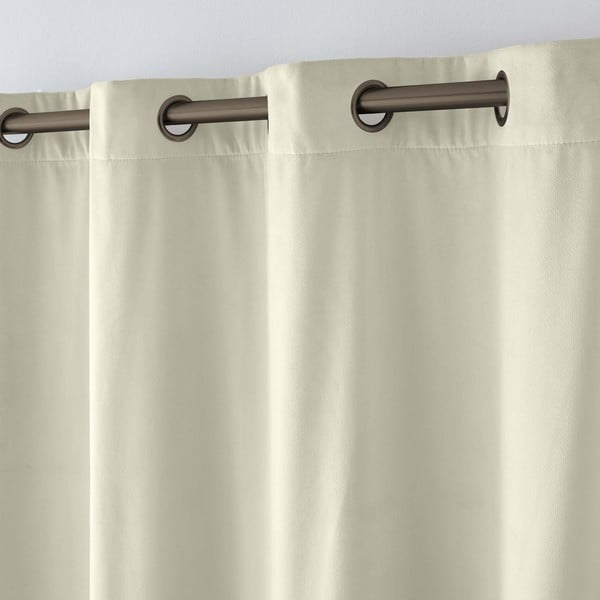 Krēmkrāsas samta siltumizolējošs aizkars 140x260 cm Polarchic – douceur d'intérieur-image-3