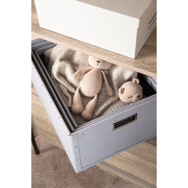 Gaiši pelēkas kartona uzglabāšanas kastes (3 gab.) Ture – Bigso Box of Sweden-image-3