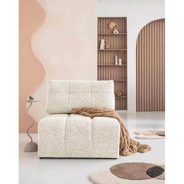 Krēmkrāsas modulārā dīvāna daļa Lulu – Miuform-image-1