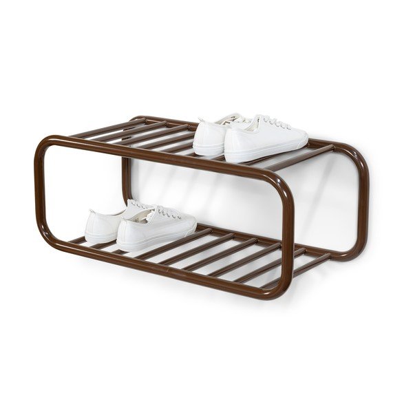 Tumši brūns metāla piekarināms apavu plaukts 72x28x35 cm Retro – Spinder Design-image-3