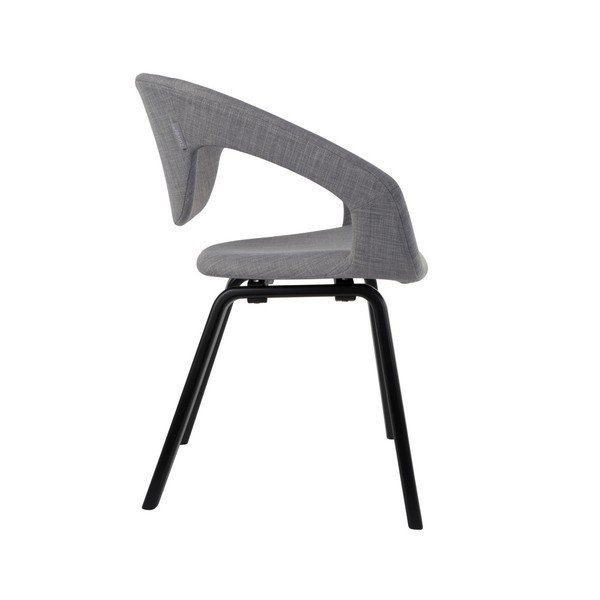 2 pelēku krēslu komplekts ar melnām kājām Zuiver Flexback-image-3