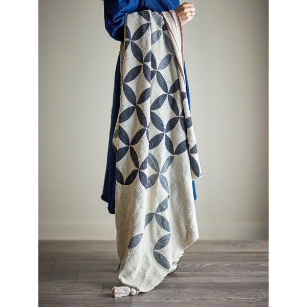 Pleds no kokvilnas maisījuma 130x155 cm Forma – Bloomingville-image-1