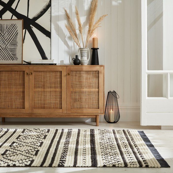 Melnbalts paklājs 160x230 cm Sabri – Flair Rugs-image-1