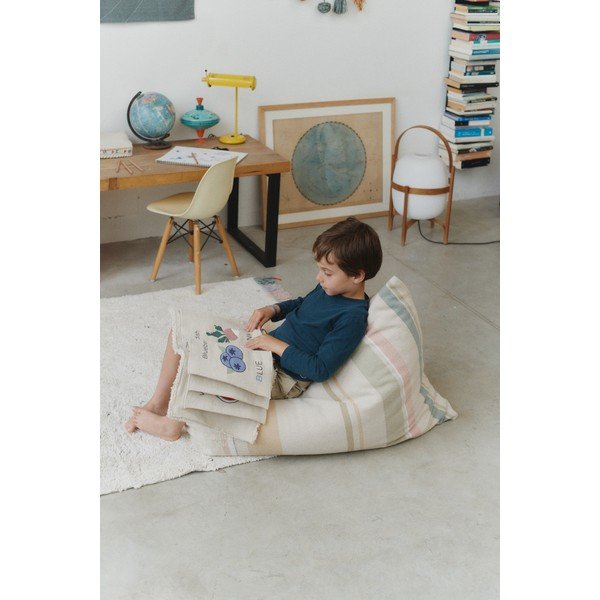 Krēmkrāsas bērnu sēžammaiss Cleo Multi Stripe – Lorena Canals-image-2